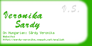 veronika sardy business card