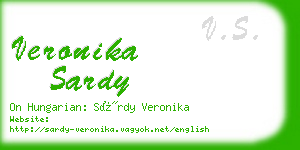 veronika sardy business card